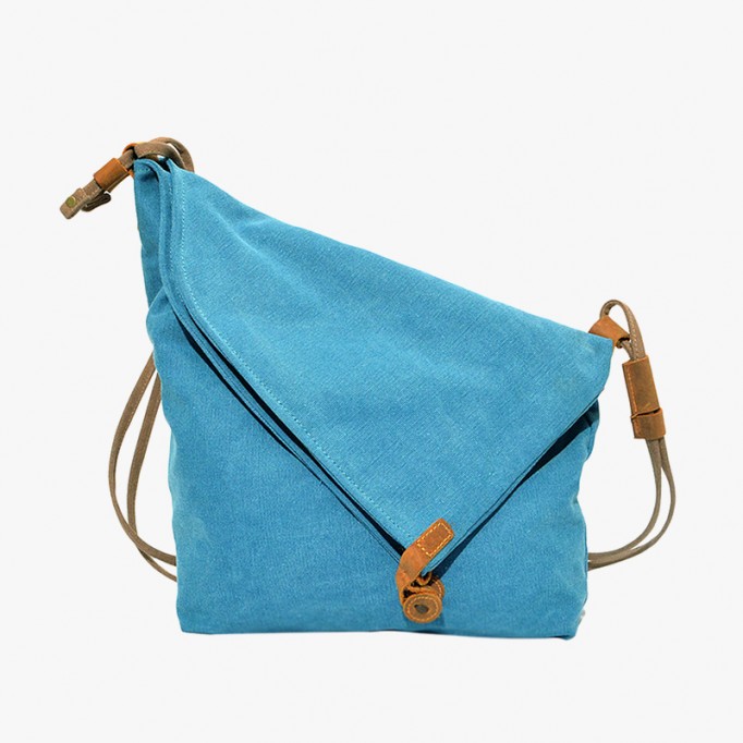 Crazy Horse Canvas &amp;#038; Leather Messenger Bag