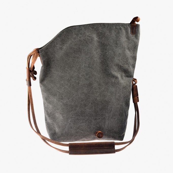 Crazy Horse Canvas &amp;#038; Leather Messenger Bag