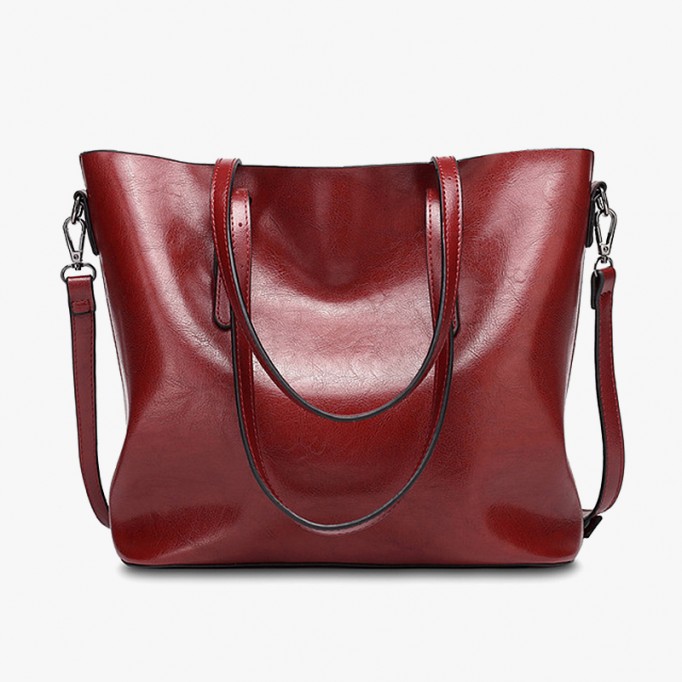 Oil Wax Leather Shoulder Bag