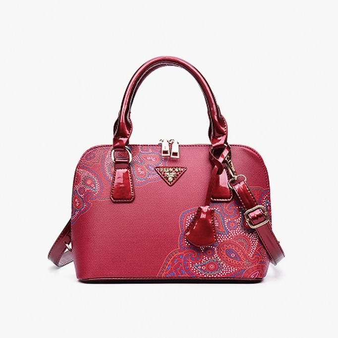 Printing Floral Leather Bag